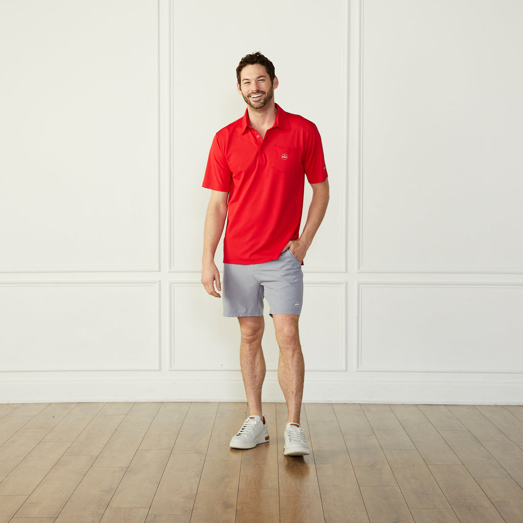 Performance Golf Polo Red Catch + Club