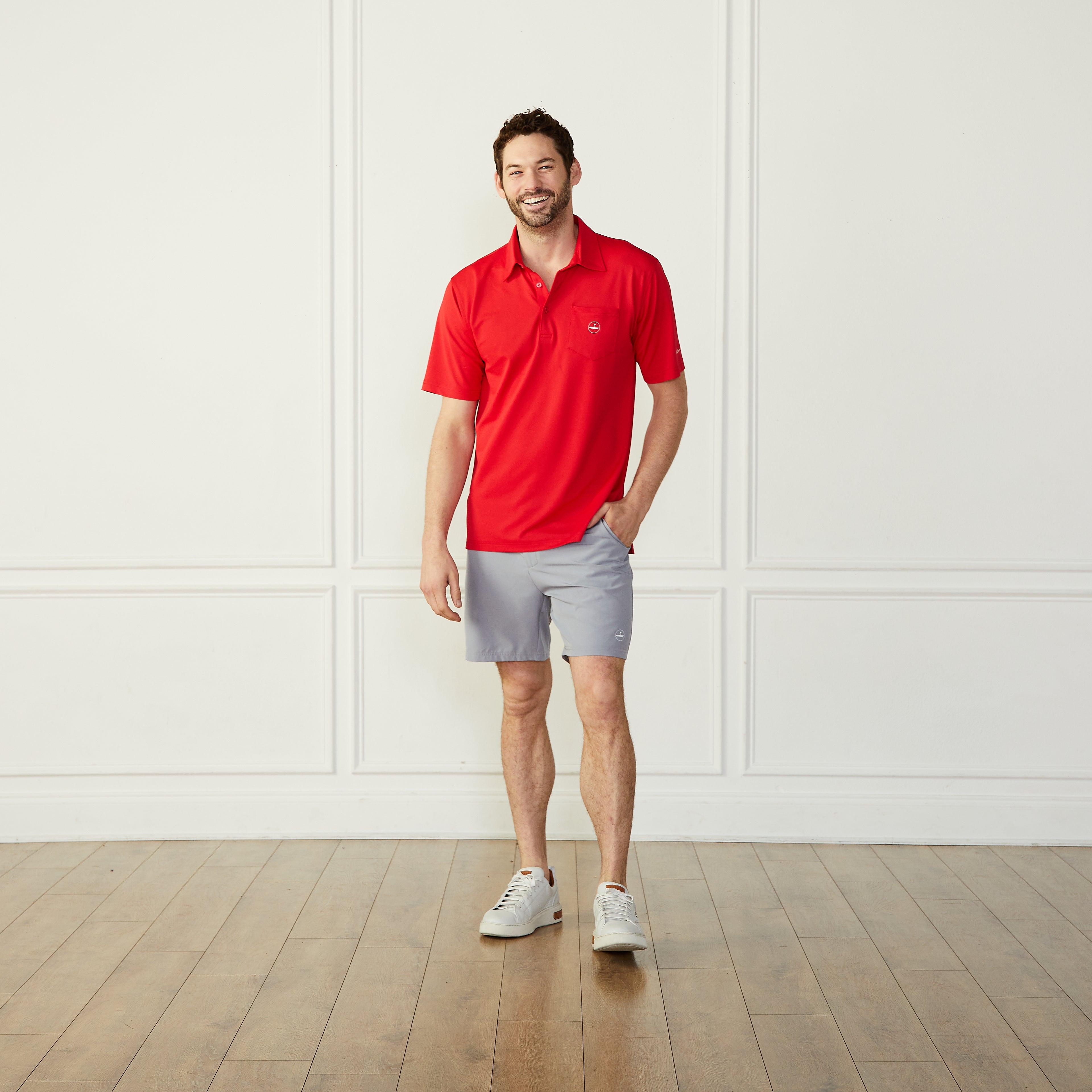 Performance Golf Polo Red Catch + Club