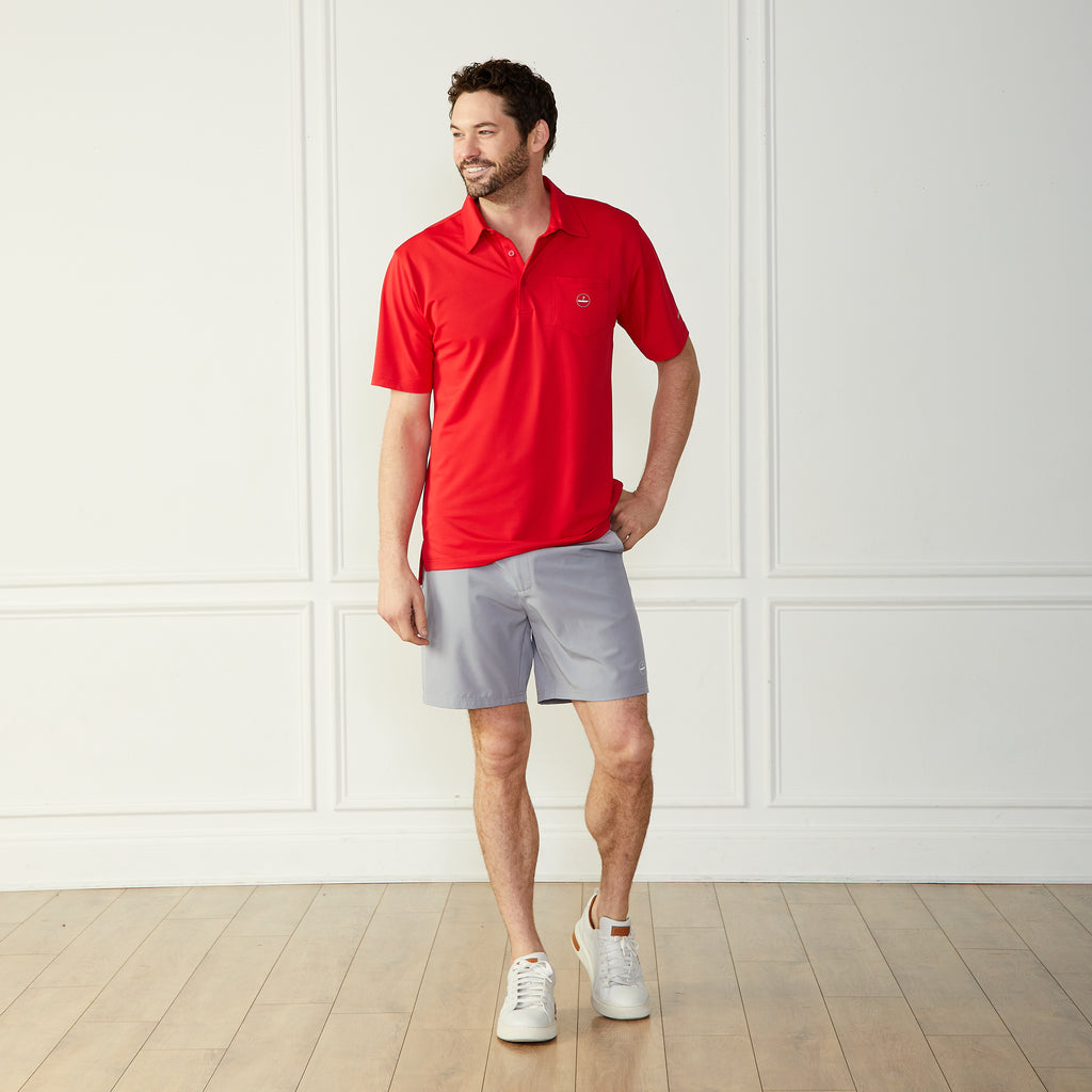 Performance Golf Polo Red Catch + Club