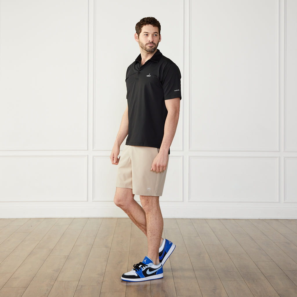 Performance Golf Polo Black Catch + Club