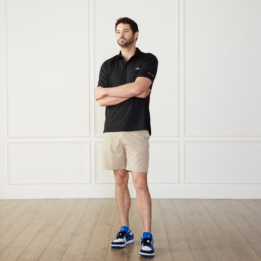 Performance Golf Polo Black Catch + Club