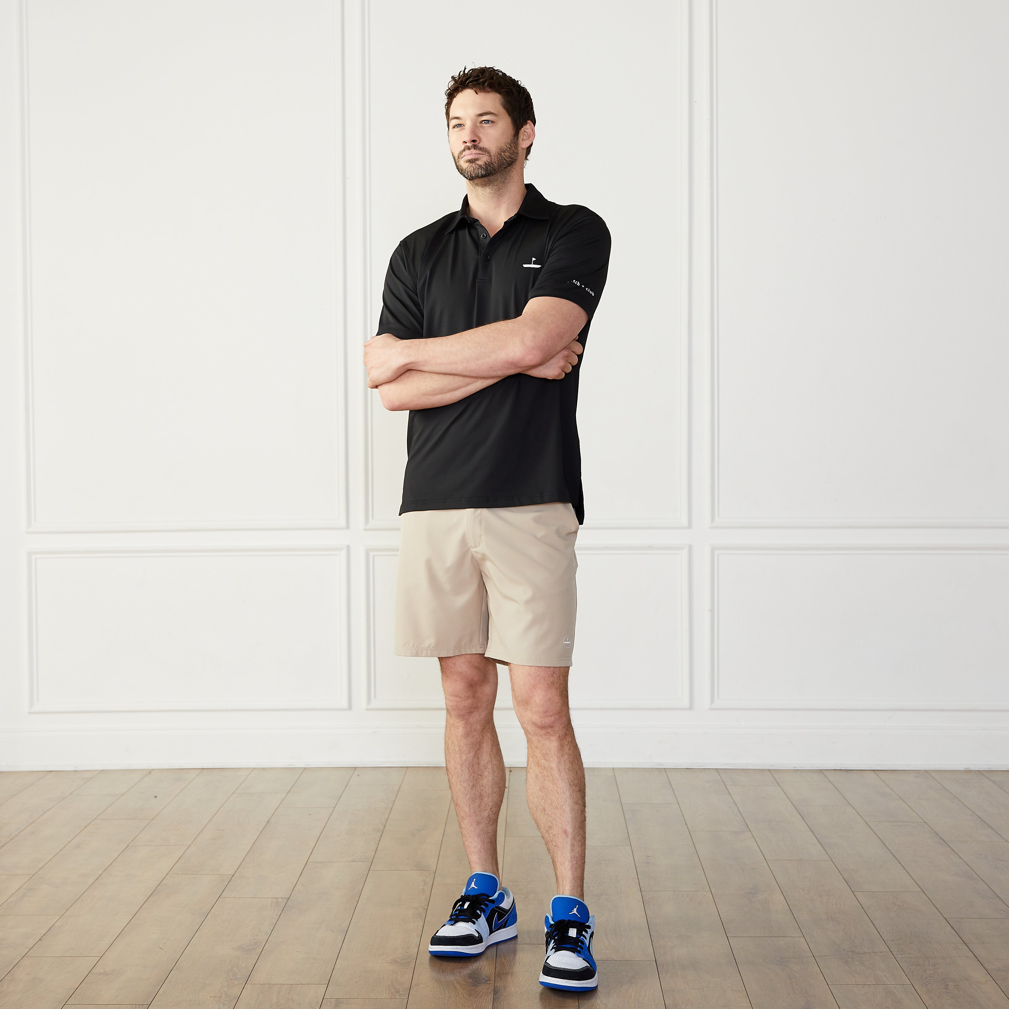 Performance Golf Polo Black Catch + Club