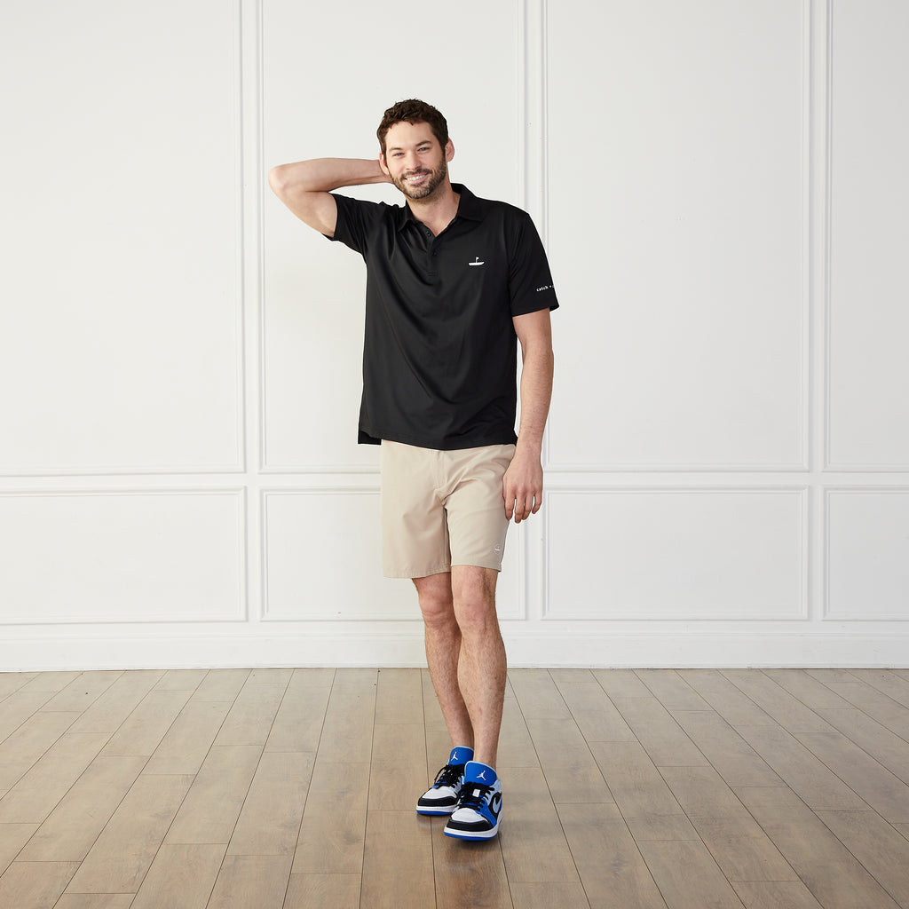Performance Golf Polo Black Catch + Club