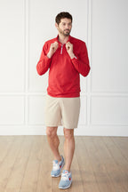 1/4 Zip Pullover Red Catch + Club