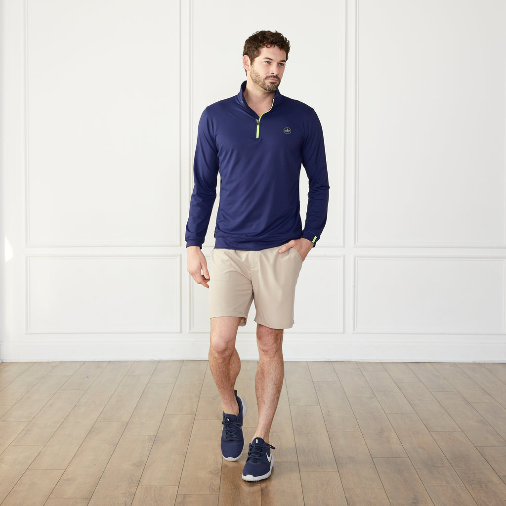 1/4 Zip Pullover Navy Catch + Club