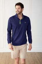1/4 Zip Pullover Navy Catch + Club