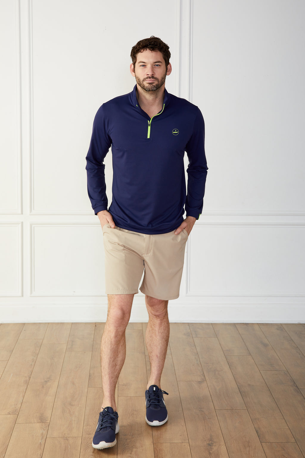 1/4 Zip Pullover Navy Catch + Club