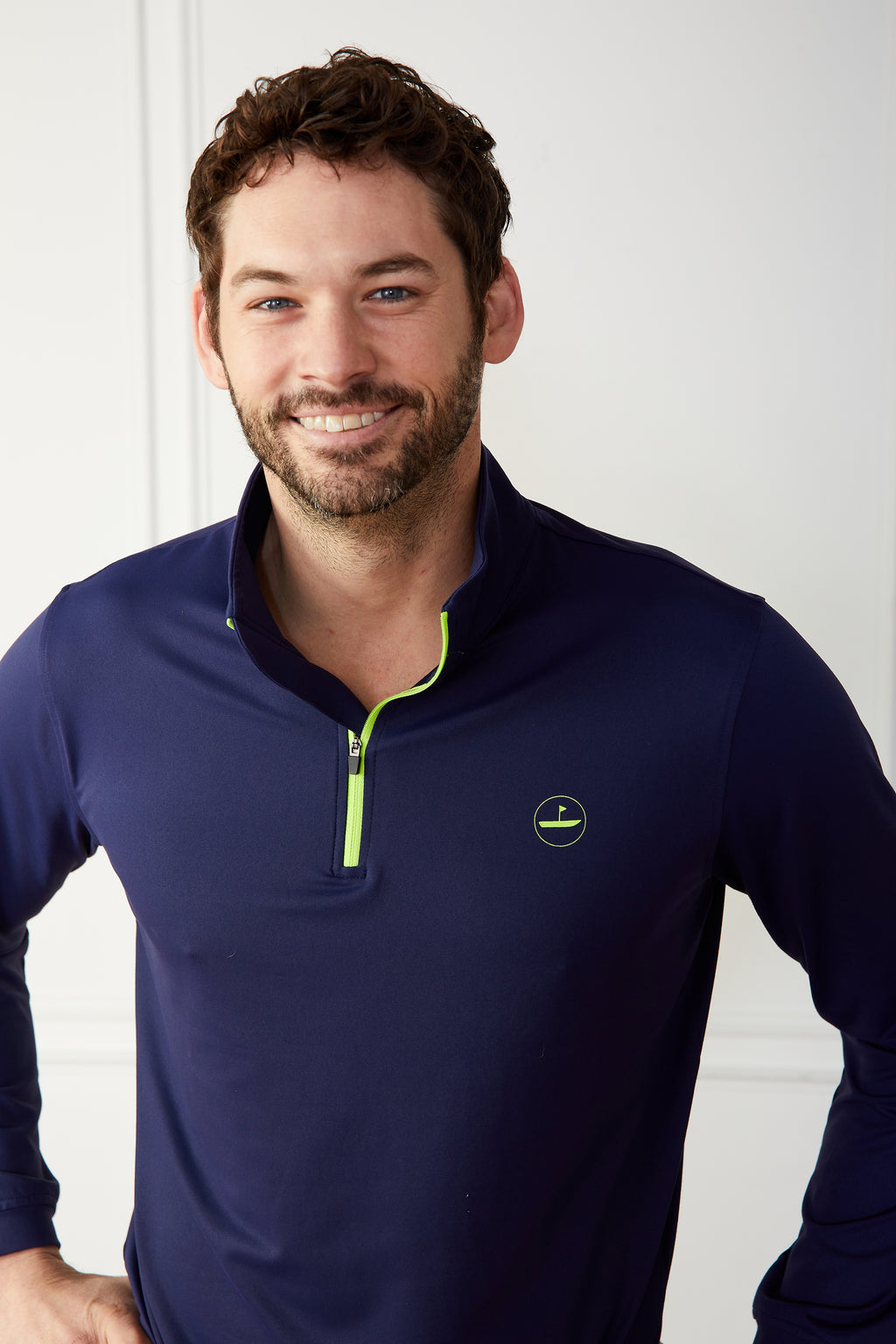 1/4 Zip Pullover Navy Catch + Club