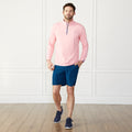 1/4 Zip Pullover Pink Catch + Club
