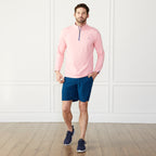 1/4 Zip Pullover Pink Catch + Club