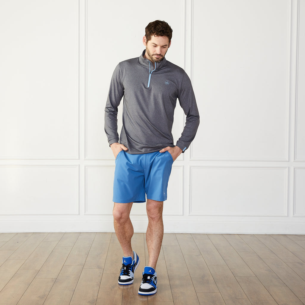 1/4 Zip Pullover Charcoal Catch + Club