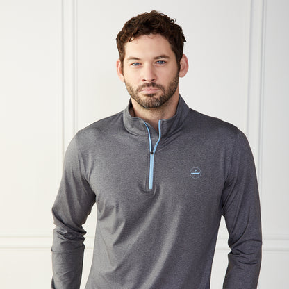 1/4 Zip Pullover Charcoal Catch + Club