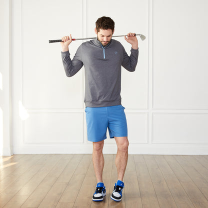 1/4 Zip Pullover Charcoal Catch + Club