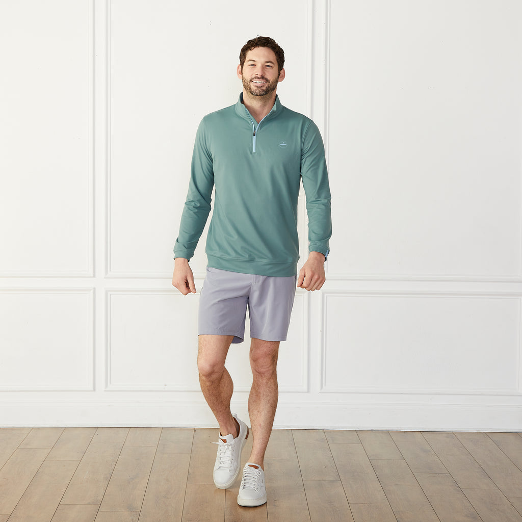 1/4 Zip Pullover Teal Catch + Club