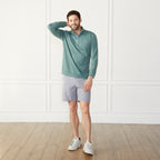 1/4 Zip Pullover Teal Catch + Club