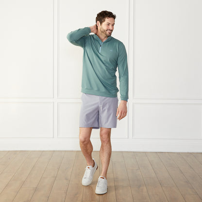 1/4 Zip Pullover Teal Catch + Club