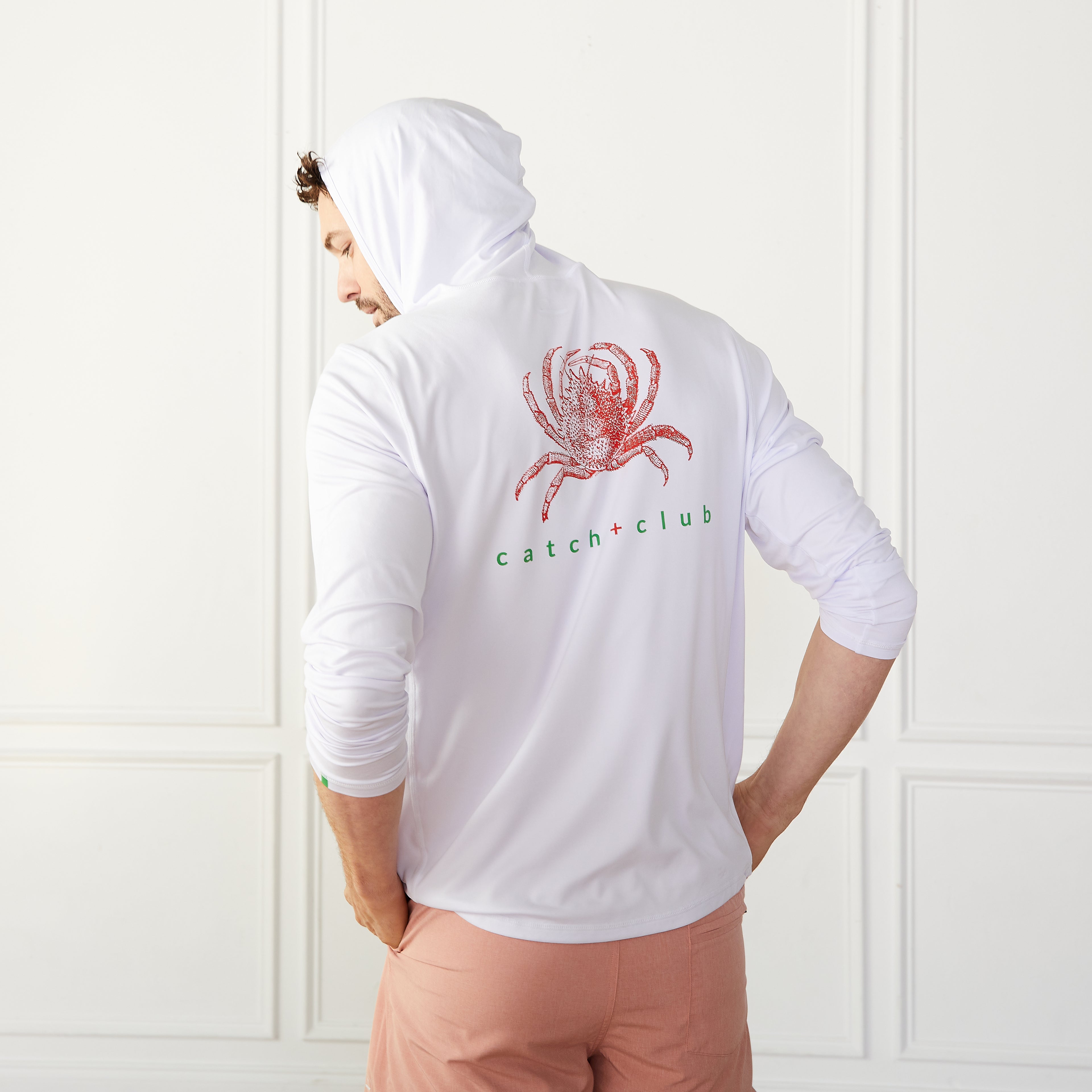Performance Hoodie White Catch + Club