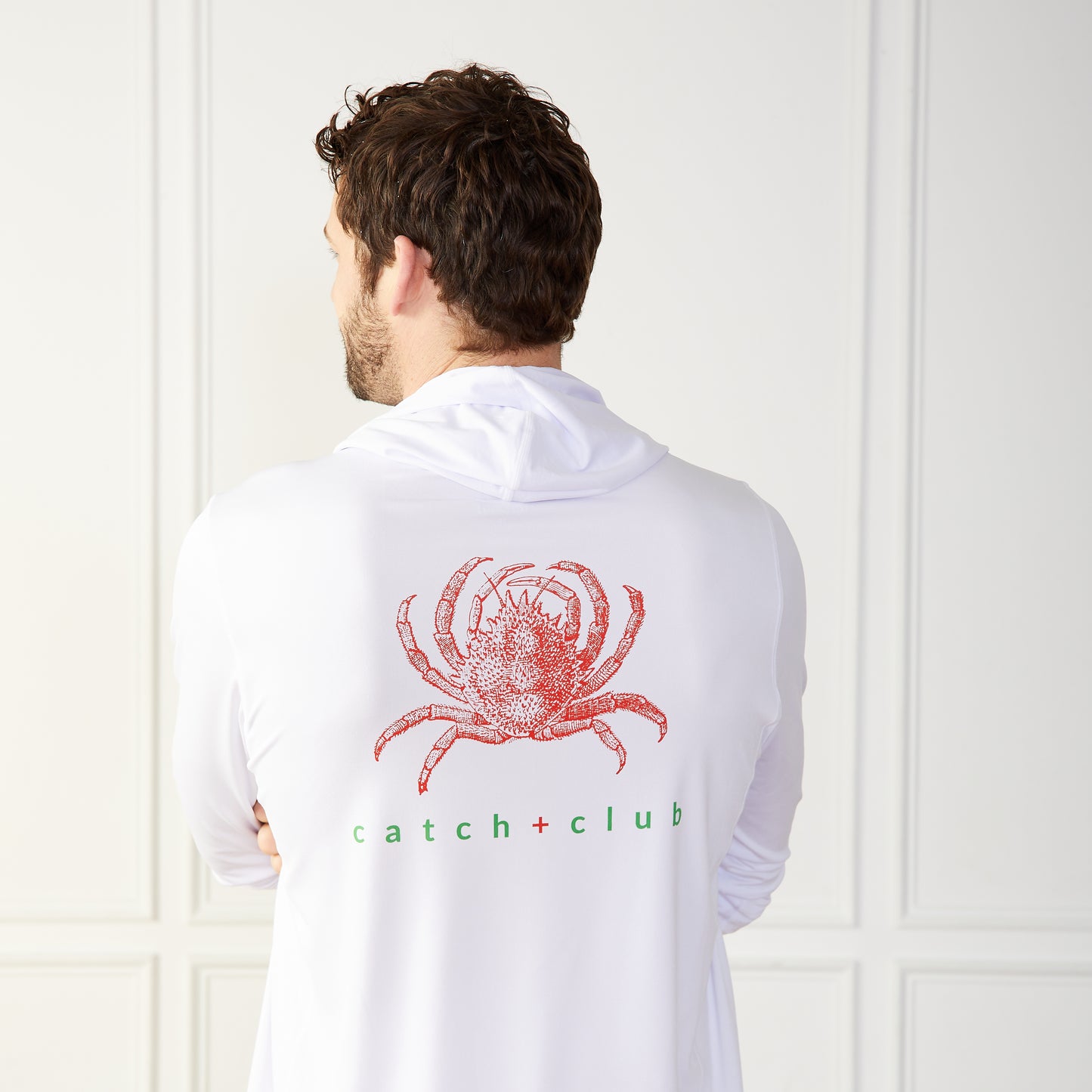 Performance Hoodie White Catch + Club