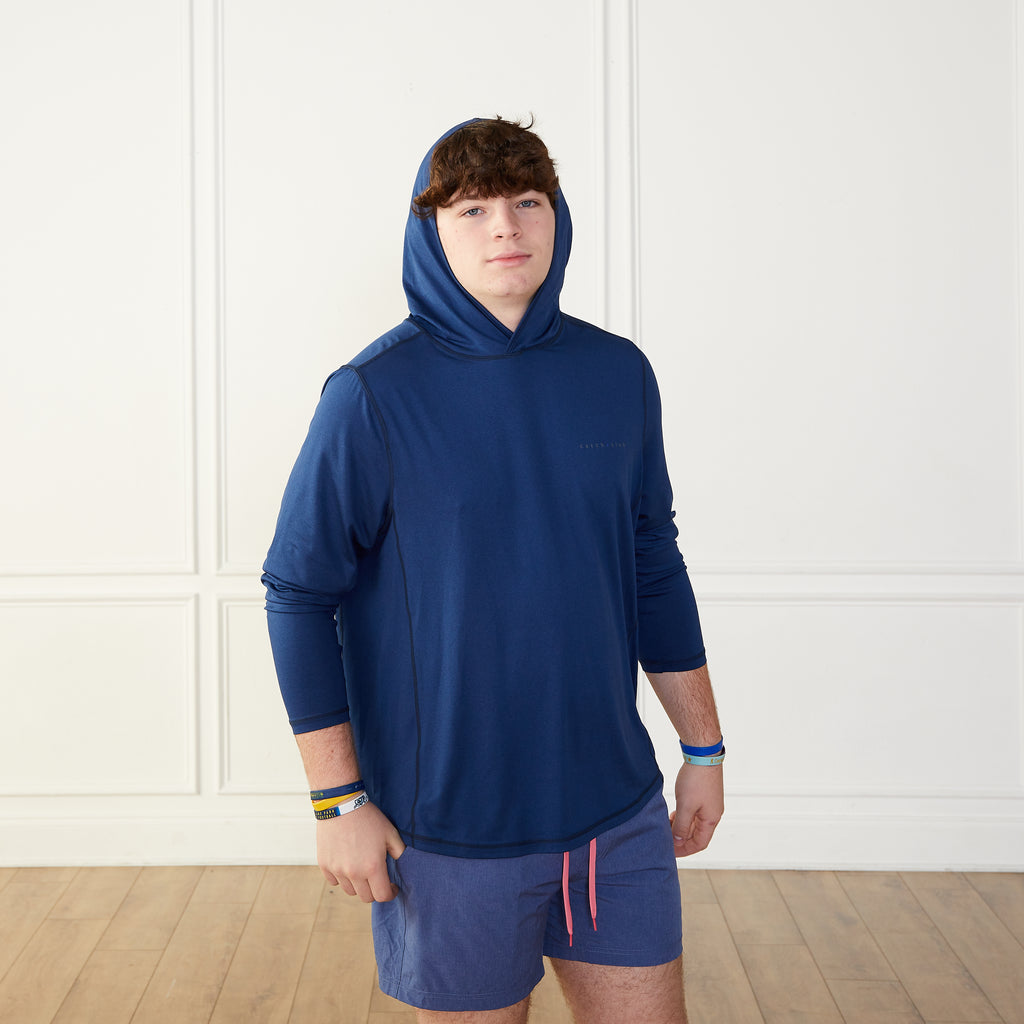 Performance Hoodie Navy Catch + Club