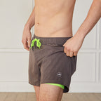 Performance Shorts Green Grey Catch + Club