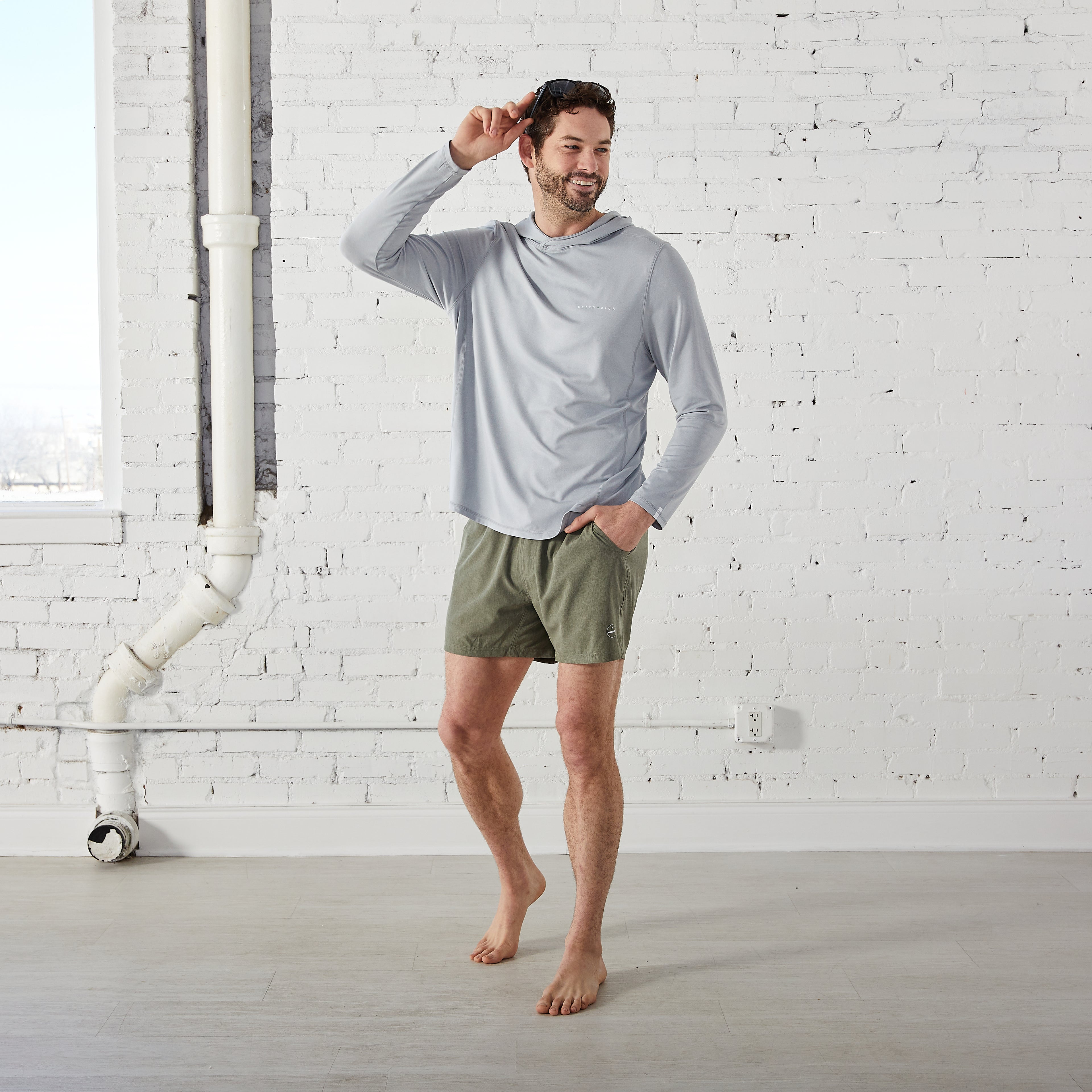 Performance Hoodie Grey Catch + Club