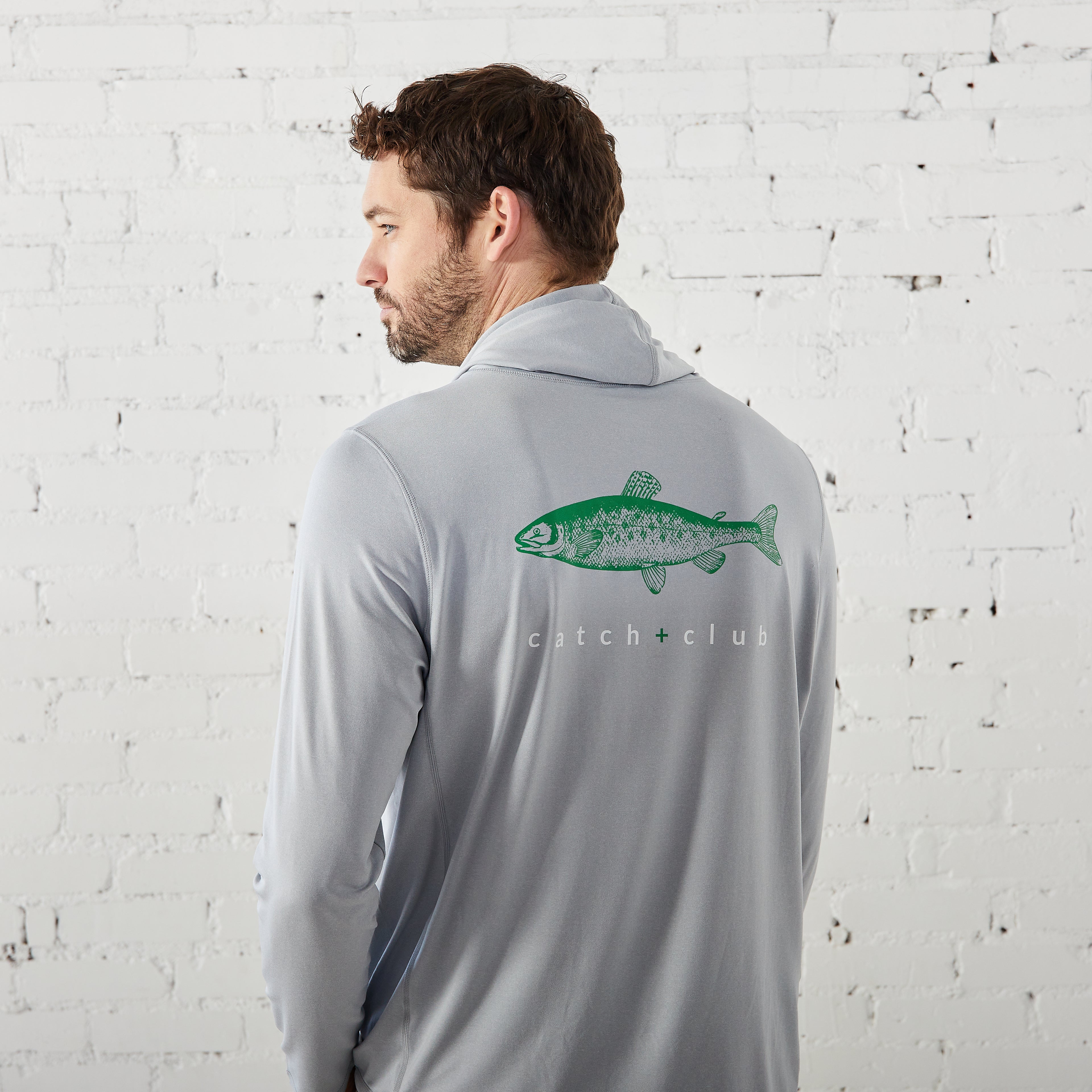 Performance Hoodie Grey Catch + Club