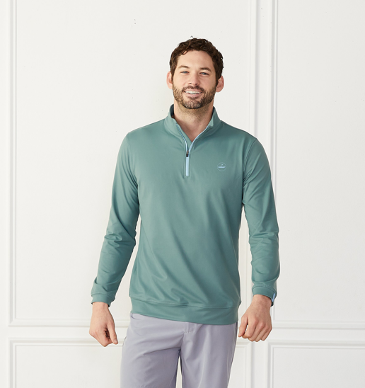 1/4 Zip Pullover Teal