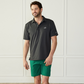 Performance Golf Polo Charcoal Catch + Club